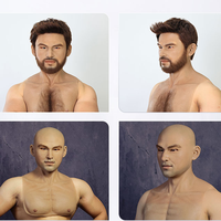 Masques de fête en silicone parfaits pour le cosplay, avec moustache, pour acteur ou actrice, cosplayeur, travesti
