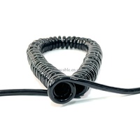 Câble électrique spiralé à 4/5/6/7/8 conducteurs en cuivre sans oxygène, isolé, gaine PUR, pour applications médicales
