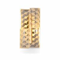 Applique murale LED 3D géométrique de style italien tendance 2026, en aluminium de luxe, avec losanges gravés en acrylique, pour la décoration d'hôtel