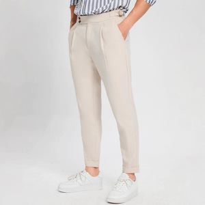 <span class=keywords><strong>Pantalon</strong></span> de golf vintage en <span class=keywords><strong>toile</strong></span> coupe slim pour <span class=keywords><strong>homme</strong></span>, décontracté, <span class=keywords><strong>taille</strong></span> haute, avec une bonne élasticité, design tendance, <span class=keywords><strong>pantalon</strong></span> de costume pour <span class=keywords><strong>homme</strong></span> - Product Image 3