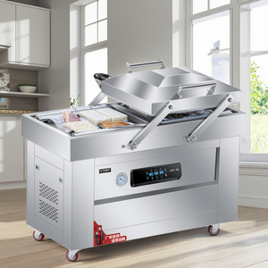 Manufacturers Automatic Electric Commercial Food Vertical Sealing Double Chamber <b>Vacuum</b> Packing Machine for Pouch Foil Packaging - Product Image 1