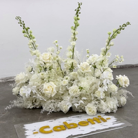 Custom Luxe Bloemenontwerp Kunstmatige Bloem Fabriek Gangpad Bloemenloper Arrangementen Decor Met Gemengde Kleuren Voor Trouwvloer
