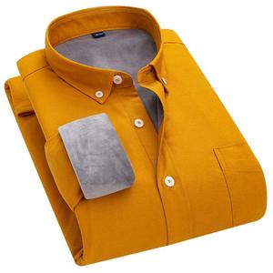 <span class=keywords><strong>Camicia</strong></span> Casual da <span class=keywords><strong>Uomo</strong></span> a Maniche Lunghe Taglia XXL, 100% Cotone e <span class=keywords><strong>Lino</strong></span>, Colore Vellutato, Design Invernale Caldo e Spesso - Product Image 4