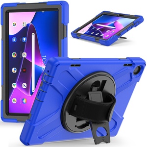 Per <span class=keywords><strong>Lenovo</strong></span> Tab <span class=keywords><strong>M10</strong></span> Plus 3rd Gen 2022 10.6 "TB-125F TB-128F Silicone antiurto tracolla rotazioni robusto <span class=keywords><strong>custodia</strong></span> per <span class=keywords><strong>Tablet</strong></span> - Product Image 1