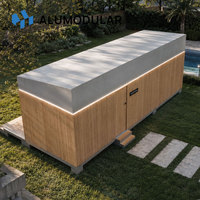 Maison préfabriquée modulaire en acier, bureau résidentiel clé en main, entièrement meublée, taille personnalisée, assemblage rapide, design moderne, projet