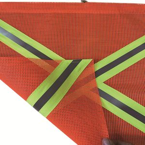 Phản Quang Tùy Chỉnh Kích Thước Và Logo Ngoài Trời Công Ty Cam Sâu Vàng Màu Đỏ Vinyl Welt Và Bungee Dây Lưới An Toàn Cảnh Báo Cờ - Product Image 4