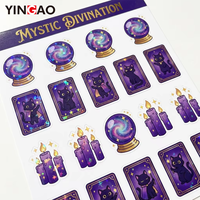 Hoja de Pegatinas Personalizadas con Diseño Dark Academia, Pegatinas Estéticas Vintage de Vinilo Impermeable para Diario, Regalo