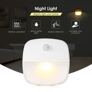 Luz nocturna inteligente con Sensor de cuerpo humano, lámpara LED cuadrada de 3W alimentada por USB, lámpara de noche protectora para los ojos, para dormitorio - Product Image 2