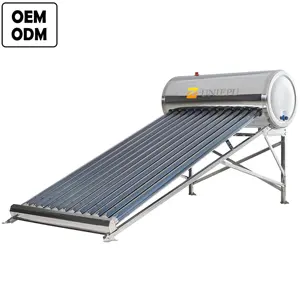 易于使用的不锈钢Pemanas热水器真空管Calentadores Solares De 12管无压太阳能热水器