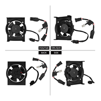 Ventilateur de radiateur de moto à 5 pales, haut débit, avec boîte à fusibles et faisceau de câblage pour Sherco Enduro 2018-2023, kit de ventilateur en plastique noir