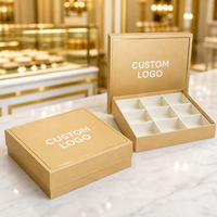 Boîte cadeau rigide de luxe personnalisée en or avec plateau, échantillon disponible, petites séries acceptées, boîte magnétique pour chocolat, biscuits, bonbons