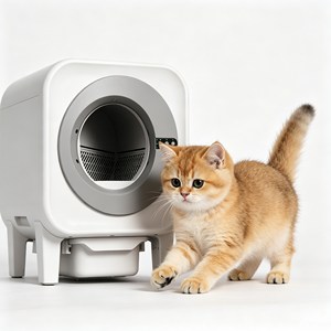 Arenero Automático para Gatos de Venta Directa de Fábrica, Totalmente Cerrado, Anti-Pellizcos, Ecológico, Fácil de Limpiar, Desodorizante, Caja Sanitaria para Gatos - Product Image 1