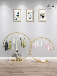 Estante de exhibición Zhongdao moderno para <span class=keywords><strong>ropa</strong></span> de mujer y niño, colgador de vidrio tipo suelo decorativo creativo, celebrante de Internet - Product Image 4