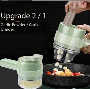 Cortador de Verduras Eléctrico Portátil, Procesador de Alimentos Multifuncional, Rebanador Eléctrico para Ajo, Pimienta, Chile, Cebolla, Jengibre y Carne - Product Image 1