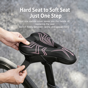 Housse de selle confortable et antidérapante pour vélo de route et VTT, avec amortissement <span class=keywords><strong>SGEL</strong></span> à rebond lent 3-5S - Product Image 4