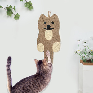 Sisal cat scratching mat/cat scratching board, hanging bear head round, wear-resistant, non-shedding, claw-sharpening mat, cat - Product Image 2