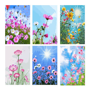 <span class=keywords><strong>Pintura</strong></span> DIY por números, venta al por mayor, Kits de diseño de fotos personalizadas, paisaje impresionismo, <span class=keywords><strong>pintura</strong></span> DIY por números en lienzo, juego de flores - Product Image 2