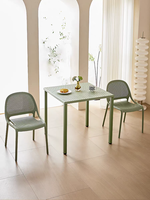 Meubles d'extérieur et d'intérieur, table et chaises en plastique PP pour jardin et balcon