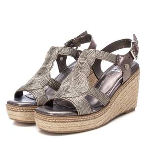 Xti Sandales compensées pour femme 142320 en cuir noir style espadrille à talon plateforme pour l'été - Product Image 4
