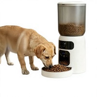 Distributeur intelligent transfrontalier pour animaux de compagnie avec caméra, jouet laser, alimentation programmée, grande capacité, surveillance vidéo pour chiens et chats via application