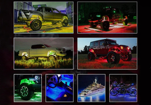 Liwiny UnderglowデッキライトキットアプリRgb8ポッドカーLEDロックライト - Product Image 2