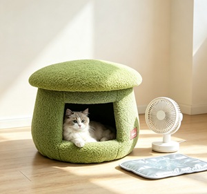 Mushroom Shape Cat Cave <b>House</b> <b>Bed</b> Luxury Indoor Pet Stool Ottoman for Puppies & Cats - Product Image 1