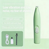 Tondeuse Électrique Rechargeable Automatique Silencieuse pour Poils d'Animaux, Rasoir Sûr en Céramique avec LED pour Toilettage Chien et Chat - Offre Spéciale