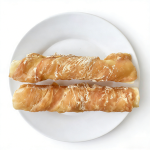 Friandises pour chiens OEM : Bâtonnets sandwichs en cuir <span class=keywords><strong>de</strong></span> poulet et <span class=keywords><strong>de</strong></span> <span class=keywords><strong>canard</strong></span>, sans céréales, riches en protéines, pour des soins dentaires durables - Product Image 4