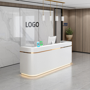 Mostrador de Recepción Elegante y Lujoso de Fibra de Vidrio, Mostrador Moderno para Villa, Salón o Club, en Diversos Tamaños y Colores - Product Image 2