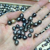Perles baroques en spirale de Tahiti de 8-9 mm, perles en vrac entièrement percées pour la fabrication de bracelets et de colliers DIY, vente en gros