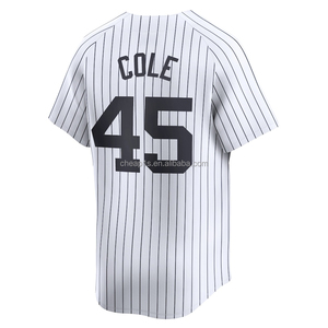 Vente en gros de maillots de <span class=keywords><strong>baseball</strong></span> américains des New York <span class=keywords><strong>Yankees</strong></span> brodés pour hommes # 99 Aaron Judge # 2 Derek Jeter # 45 Gerrit Cole Vêtements de softball - Product Image 6