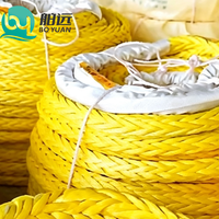 Corde tressée creuse 12 brins UHMWPE 30-80MM, Corde pour ascenseur électrique, Corde statique flottante vintage 8mm pour bateau, Corde de palan marin