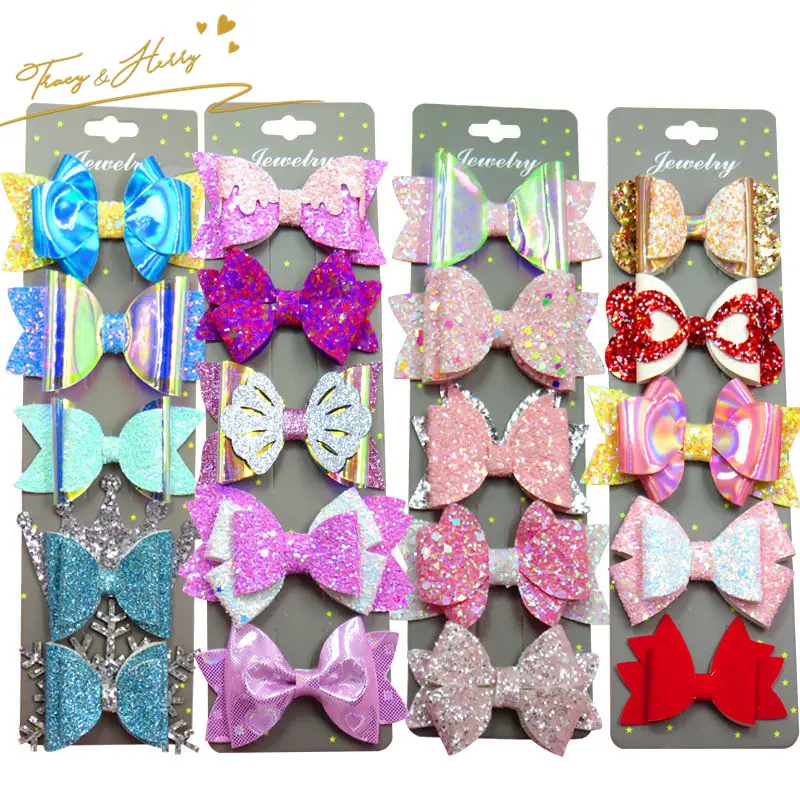 Tracy & Herry Ribbon hair bow for girls attraente 6-8cm jojo bow hair clip fashion unicorn big bow hair clips for girls