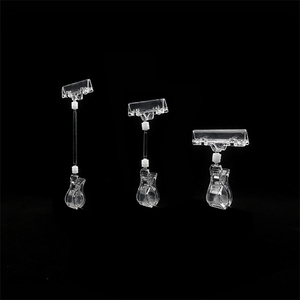 Xoay Pop <span class=keywords><strong>Clip</strong></span> dấu hiệu chủ rõ ràng nhựa PS cho cửa hàng và siêu thị nhãn - Product Image 3