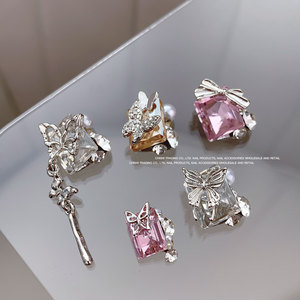 Nuevo Juego de Lujo de 10 Piezas de Joyería para Uñas 3D con Diamantes de Imitación, Circonitas, Mariposas y Perlas para Salones de Belleza - Product Image 3