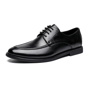 Factory Customized Men's Leather Dress Shoes Oxford Casual Lace-up <strong>Rubber</strong> Insole <strong>Loafers</strong> - Product Image 5