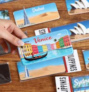 Imanes Decorativos de Metal para Refrigerador, Recuerdos de Viaje Personalizados de Hojalata, Imanes Promocionales para Refrigerador con Forma de Placa de Matrícula - Product Image 3