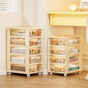 Armoire de rangement multifonction en plastique de haute qualité avec <span class=keywords><strong>tiroirs</strong></span> transparents, étagère à livres, présentoir pour figurines, pour la maison et le bureau - Product Image 3
