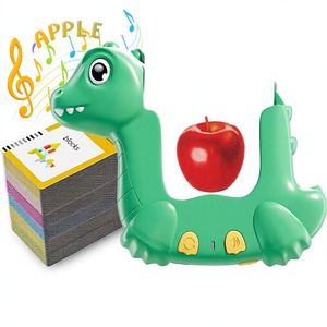 Tarjetas de Memoria con Forma de Dinosaurio <span class=keywords><strong>en</strong></span> Español e Inglés, 510 <span class=keywords><strong>Palabras</strong></span> Visuales, Juguete Educativo Bilingüe para Terapia del Habla y Autismo, Verde - Product Image 1