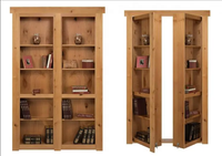 Villa Schlafzimmer Tür versteckt Schiebe tasche Regal Tür Panik Zimmer Andere Innen Holz Taschen türen mit internem Schiebe system