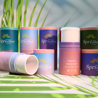 Nouveau design de contenant pour déodorant cosmétique en stick 30ml 50ml 75ml, tube de déodorant à remplissage par le bas, contenant de déodorant roll-on en stick