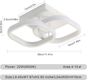 Lampadas hiện đại nhỏ dẫn ánh sáng Trần tuôn ra núi 3 màu 22W Dimmable chiếu sáng lịch thi đấu cho khách sạn hành lang phòng ngủ trang trí nội thất 2025 - Product Image 3