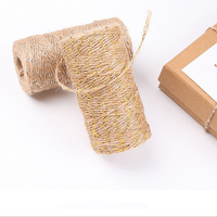100 m/rouleau rétro naturel chanvre corde Jute ficelle toile de jute chaîne emballage cordons fil bricolage à la main fil à attacher macramé cordon corde