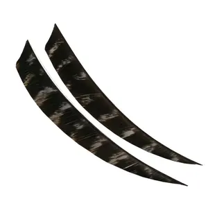 5 인치 양궁 터키 깃털 오른쪽 날개 싱글 사이드 리얼 플래칭 야외 사냥 연습 나무 화살 액세서리