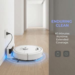 เครื่องดูดฝุ่นรุ่นใหม่แบบเปียกและแห้ง หุ่นยนต์ดูดฝุ่นสำหรับทำความสะอาดพื้นอพาร์ทเมนต์ ดีไซน์เสียงเบา เหมาะสำหรับใช้ในบ้าน - Product Image 5