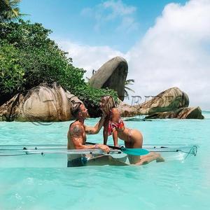 Pagaie de bateau en plastique bon marché, canoë à fond <span class=keywords><strong>Transparent</strong></span>, Double <span class=keywords><strong>Kayak</strong></span> <span class=keywords><strong>Transparent</strong></span> en plastique pour 2 personnes - Product Image 1