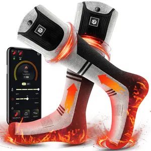 9V 6000mah Unisex Thick Heated Socks Ski Snowboard Motorbike Self-Heating with Rechargeable Electric Battery