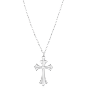 Amy Amy <b>Cross</b> Pendant Necklace Silver Plated Stainless Steel <b>Chain</b> For Women Religious Christian Jewelry Gift Everyday Wearing - Product Image 3