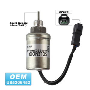 โซลินอยด์วาล์ว U85206452 12V เข็มสั้น 16 มม. สำหรับรถยก รถขุด ตัดน้ำมันเครื่องยนต์ - Product Image 1