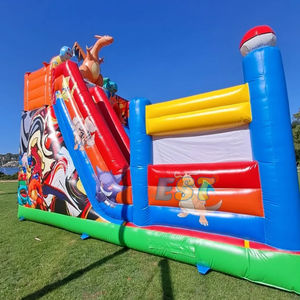 Châteaux gonflables pour enfants, toboggans gonflables, fête, rebondissement, dessin animé <span class=keywords><strong>Pikachu</strong></span>, château gonflable à toboggan sec pour enfants - Product Image 2